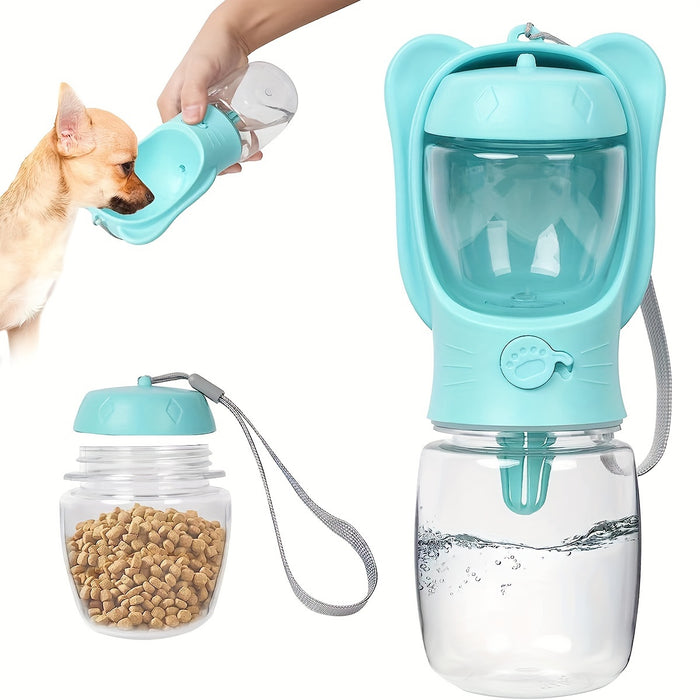 2-in-1 Dog Travel Water Bottle and Food Container