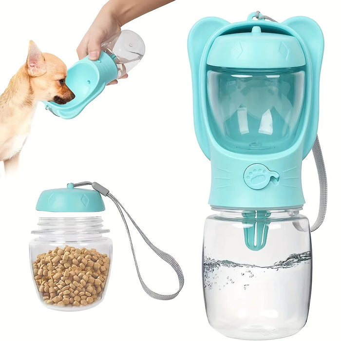2-in-1 Dog Travel Water Bottle and Food Container