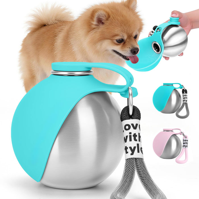 10oz Stainless Steel Dog Travel Water Bottle